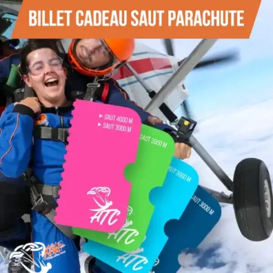 Billet cadeau saut en parachute