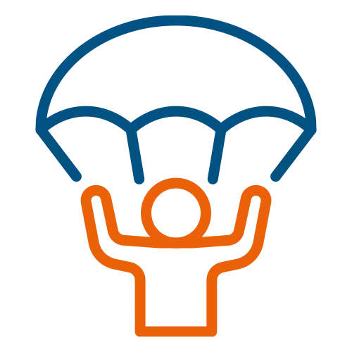 Icône expert en saut parachute en tandem