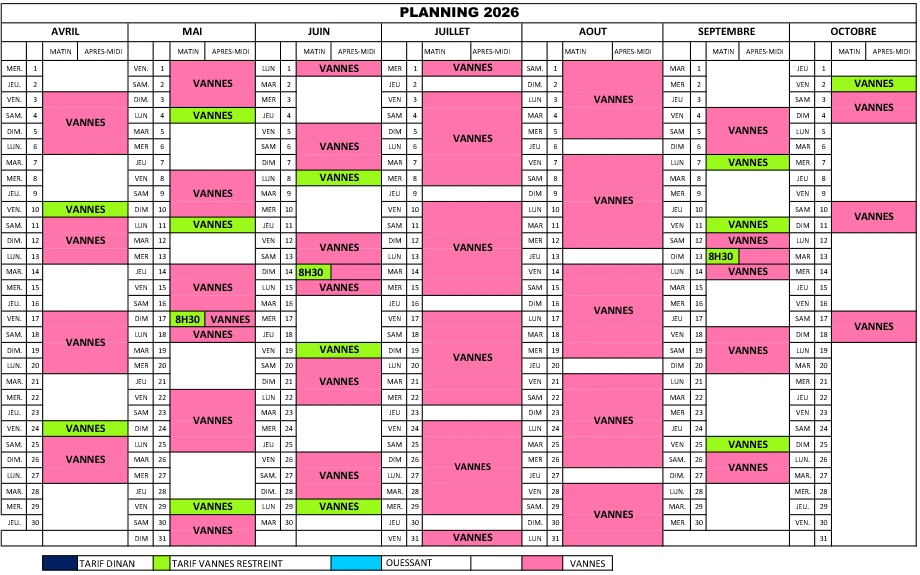 Planning ATC 2026