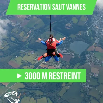 Saut en parachute Vannes - 3000m RESTREINT