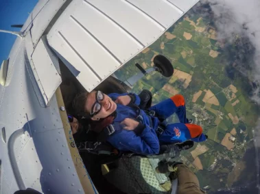 Un petit sourire avant le début de la chute !