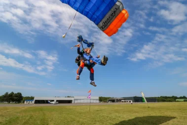 Atterrissage saut tandem