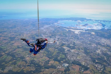 Vue du Golfe du Morbihan en chute libre à Vannes en Morbihan, Bretagne
