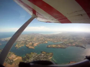 Vue de la Rance au dessus de Dinan et Saint-Malo
