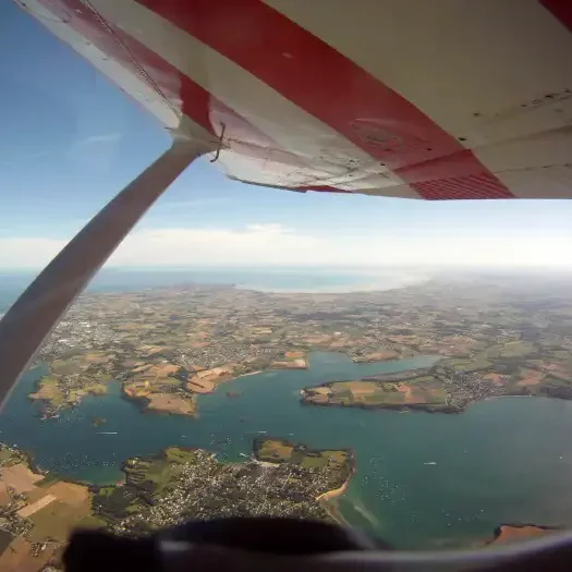 Vue de la Rance au dessus de Dinan et Saint-Malo